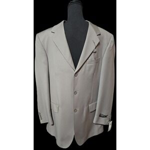NWT Cesarani Mens Suit 43R Taupe Tan Wool Made Italy Jacket Pants W37